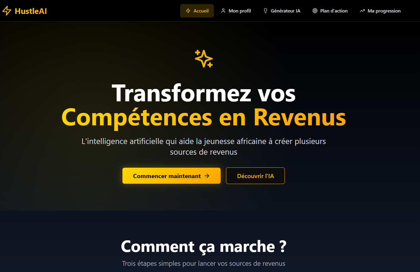 Hustle AI - Projet réalisé